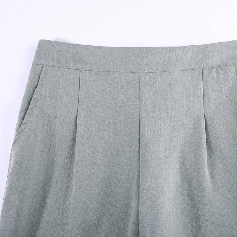 Elastic Linen Pants