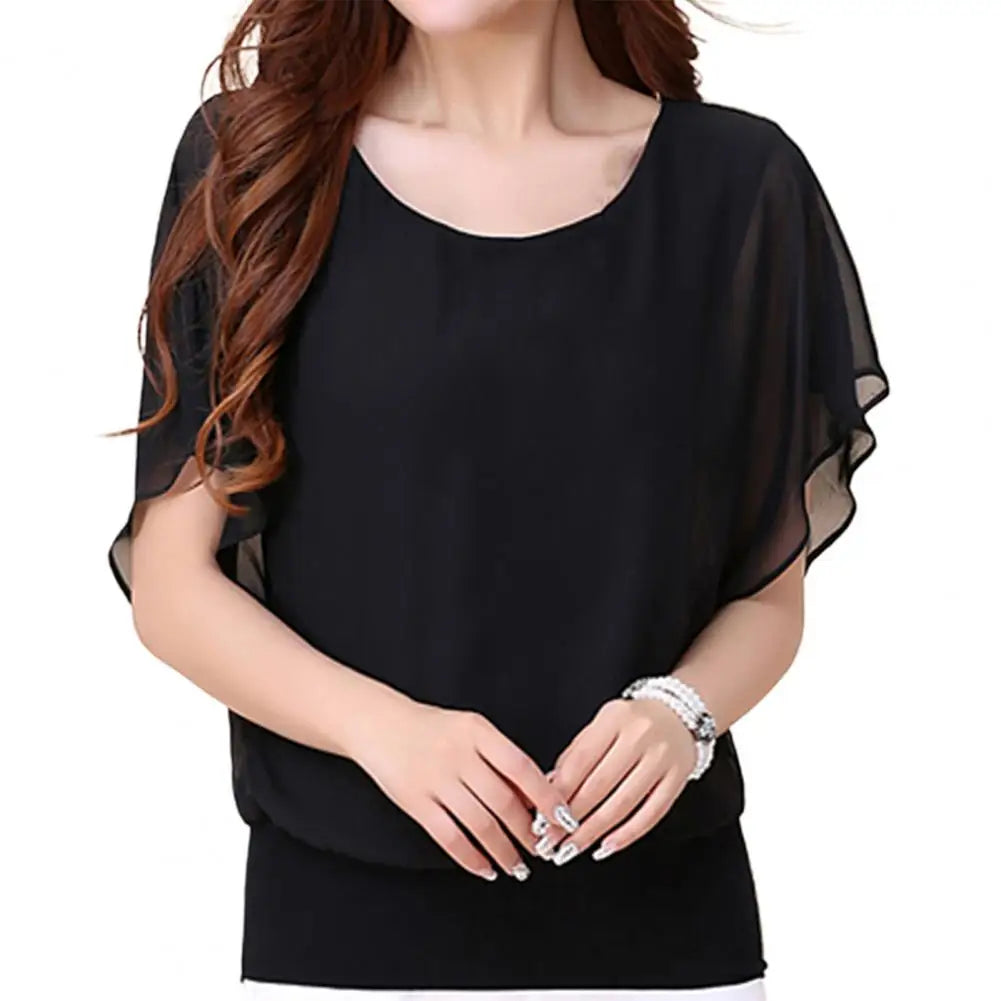 Solid Chiffon Blouse