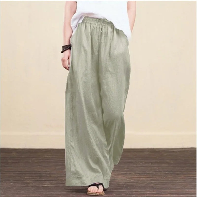 Wide Leg Linen Pants