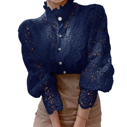 Embroidery Long-Sleeve Blouse