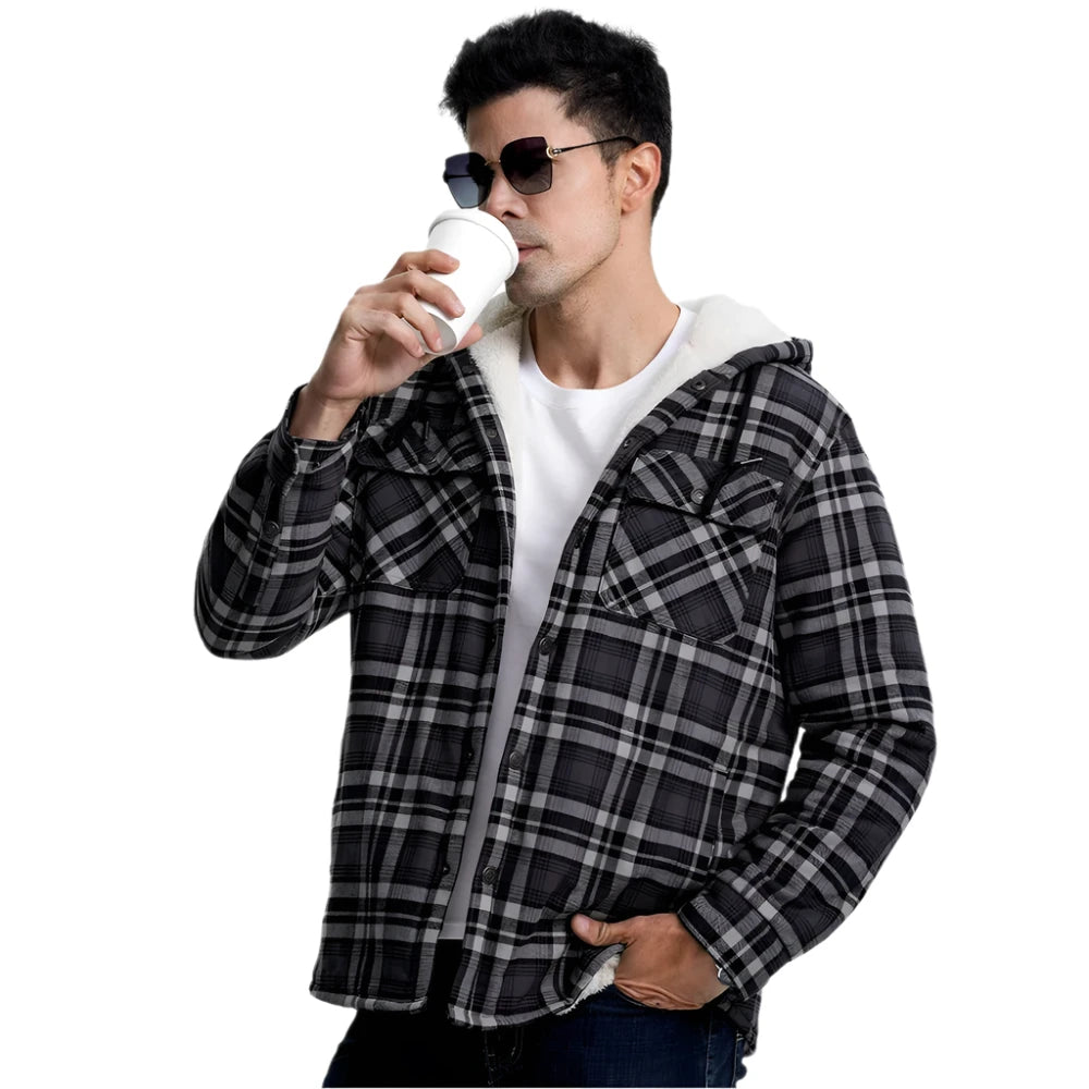 Flannel Hooded Jacket