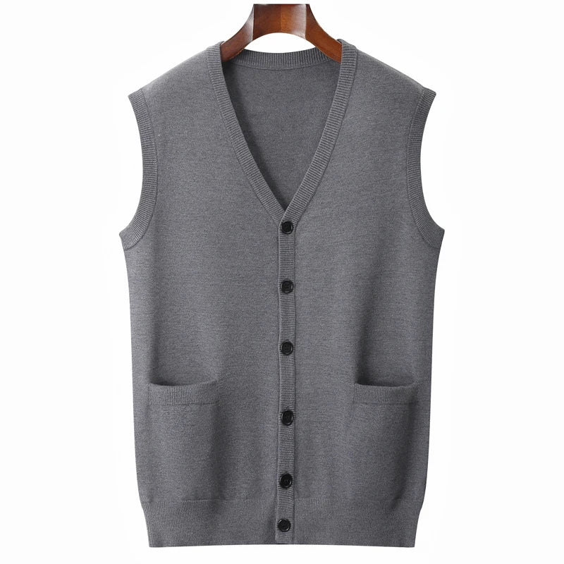 Sleeveless Cardigan V-Neck Vest