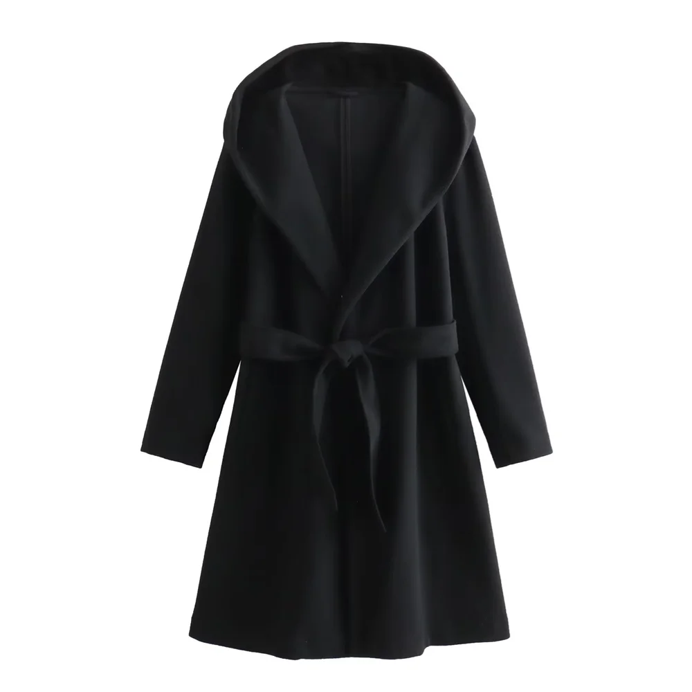 Hooded Woolen Coat