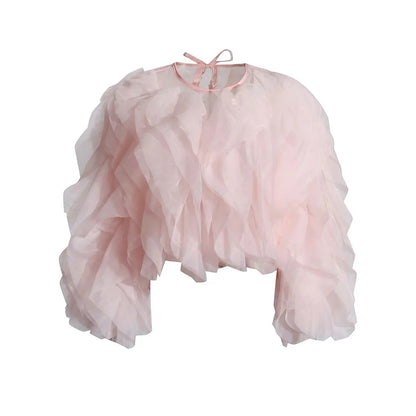 Ruffled Sleeve Blouse