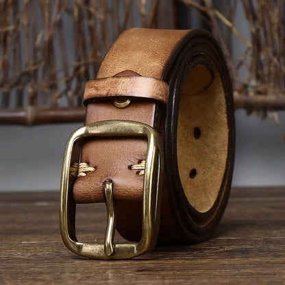 Copper Leather Belt