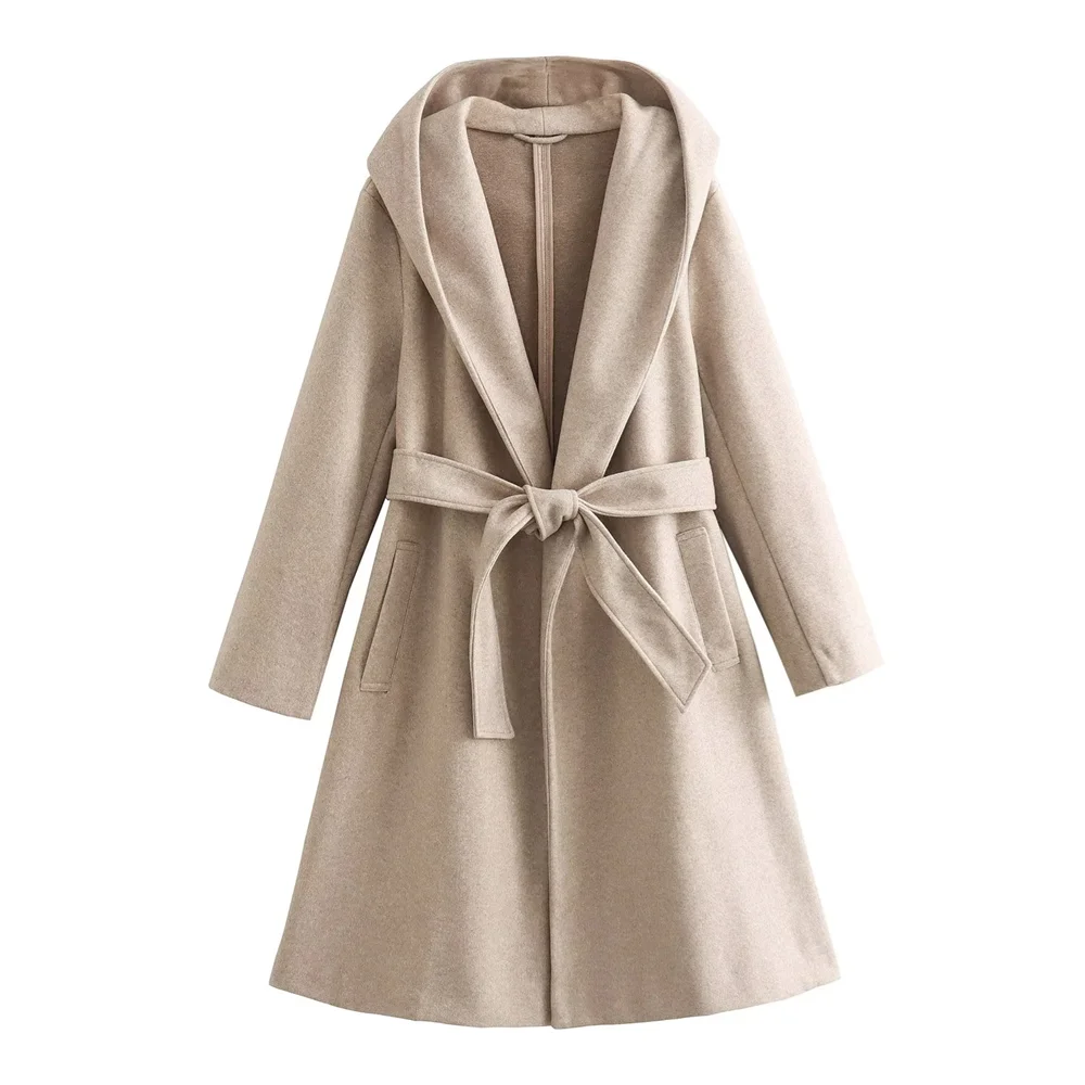 Hooded Woolen Coat