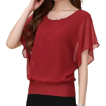 Solid Chiffon Blouse