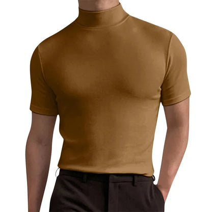 Short-Sleeve Turtleneck Shirt