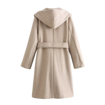 Hooded Woolen Coat