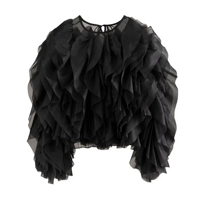 Ruffled Sleeve Blouse