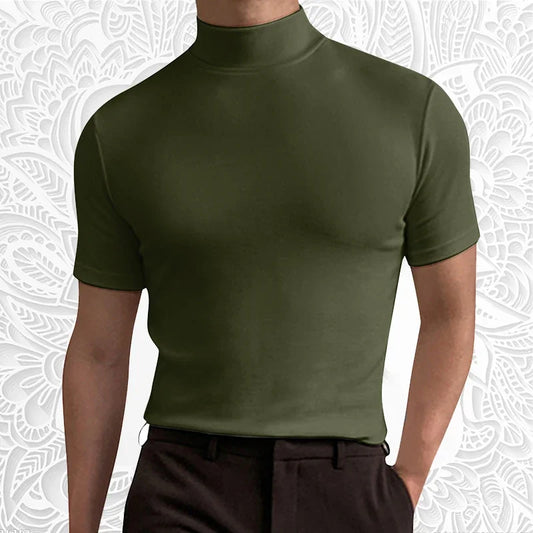 Short-Sleeve Turtleneck Shirt