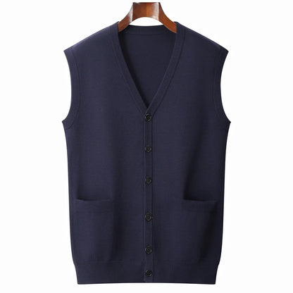 Sleeveless Cardigan V-Neck Vest