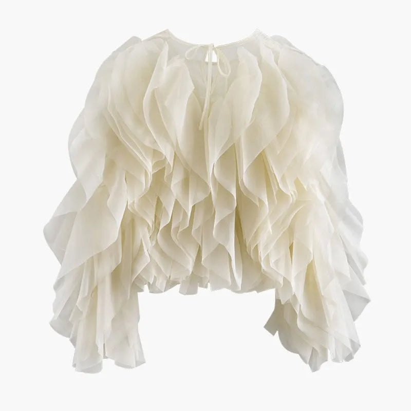 Ruffled Sleeve Blouse