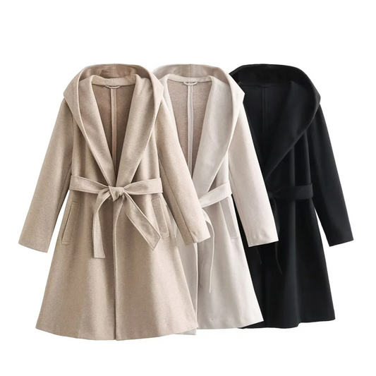 Hooded Woolen Coat