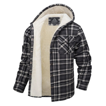 Flannel Hooded Jacket