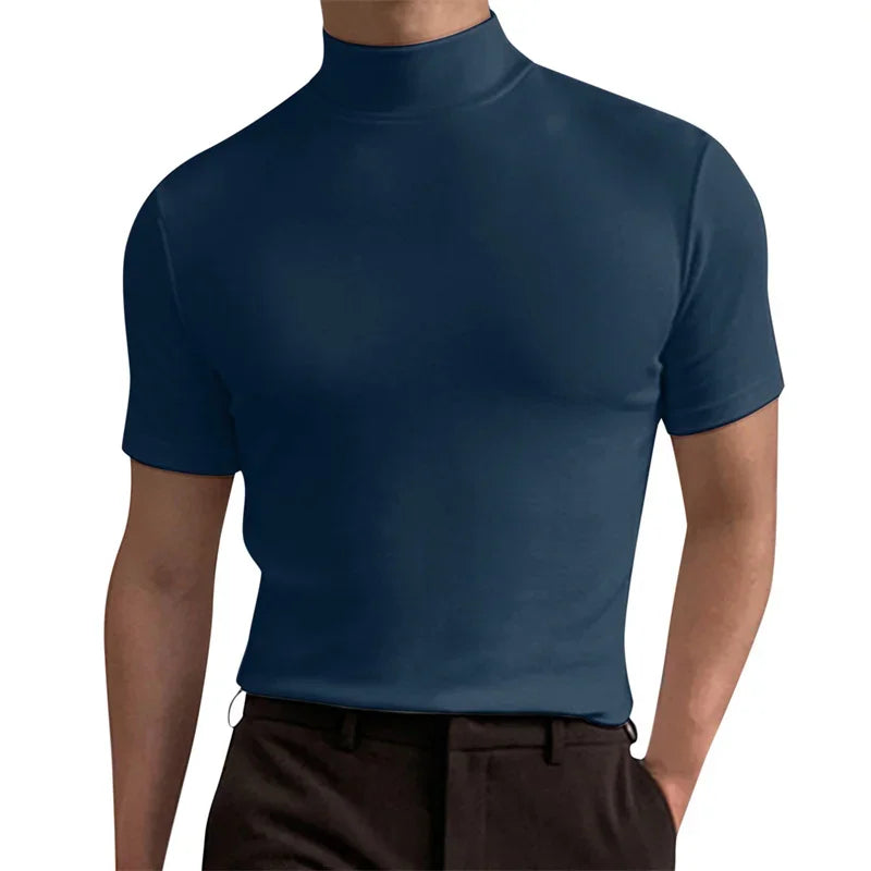 Short-Sleeve Turtleneck Shirt