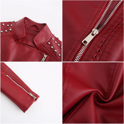 Rivet Leather Jacket