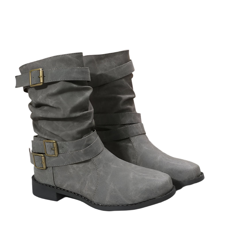 Wedge Belted Boots