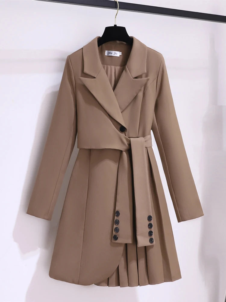 Suit Dress with Belt