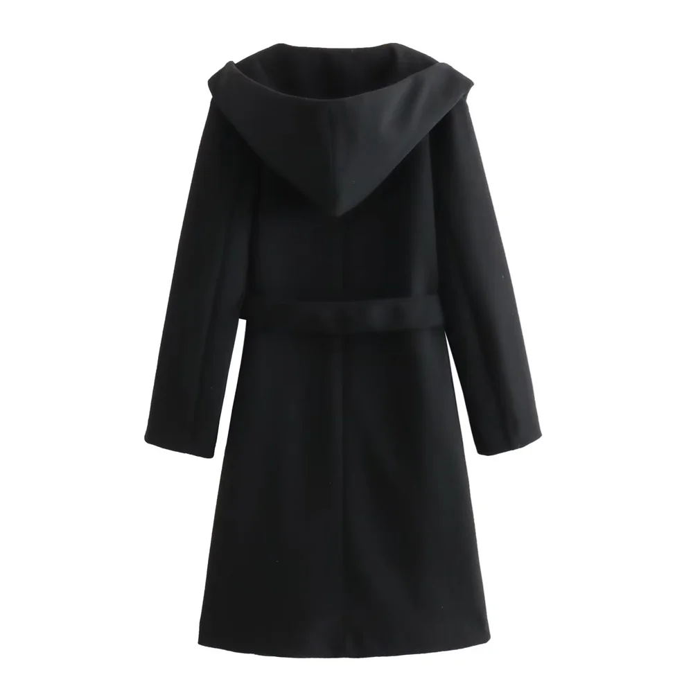 Hooded Woolen Coat