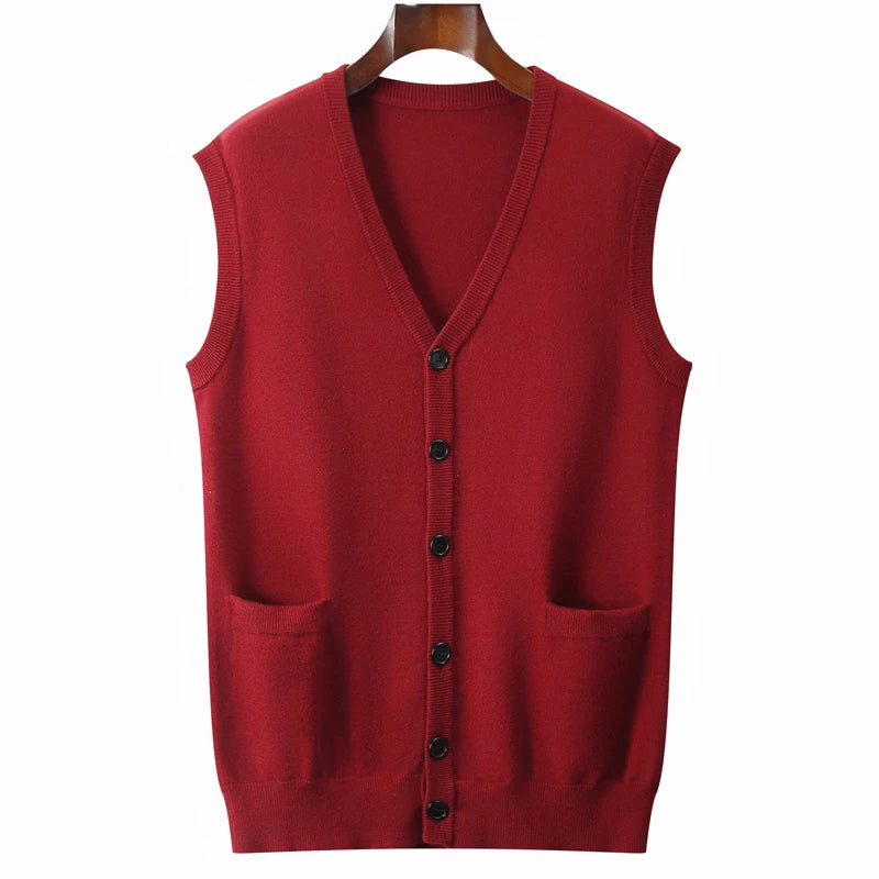 Sleeveless Cardigan V-Neck Vest