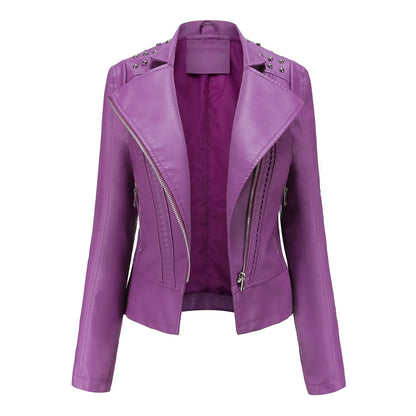 Rivet Leather Jacket