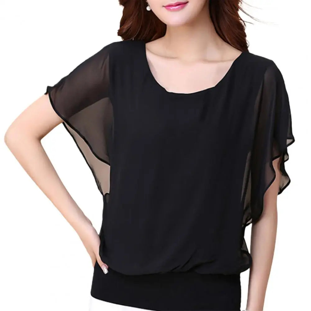 Solid Chiffon Blouse