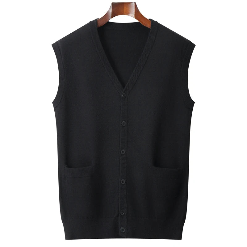 Sleeveless Cardigan V-Neck Vest