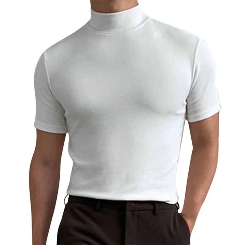 Short-Sleeve Turtleneck Shirt