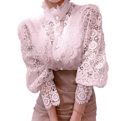 Embroidery Long-Sleeve Blouse