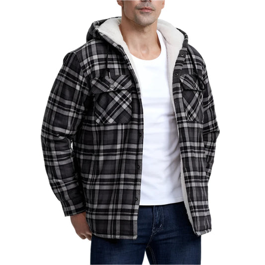 Flannel Hooded Jacket