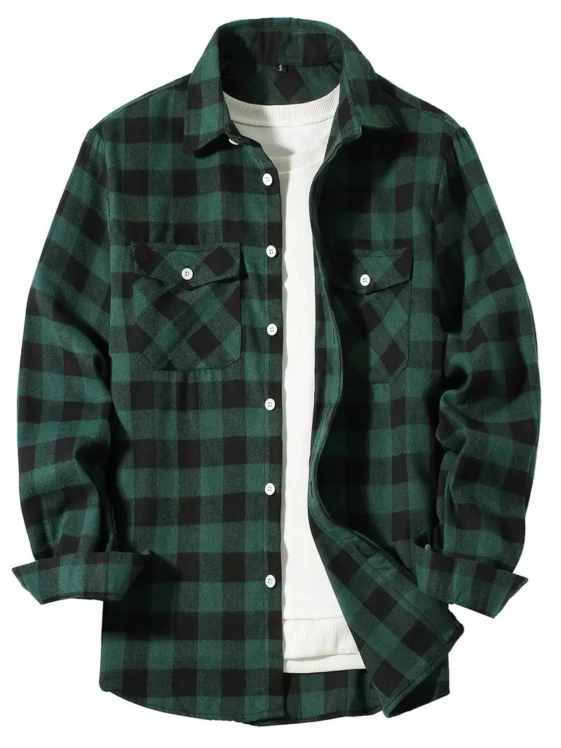 Plaid Buttoned Flannel