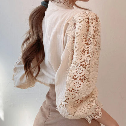 Embroidery Long-Sleeve Blouse