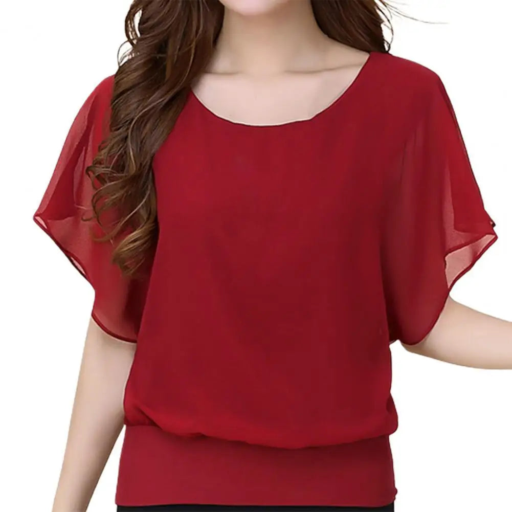 Solid Chiffon Blouse