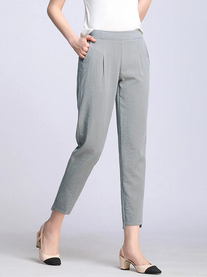 Elastic Linen Pants