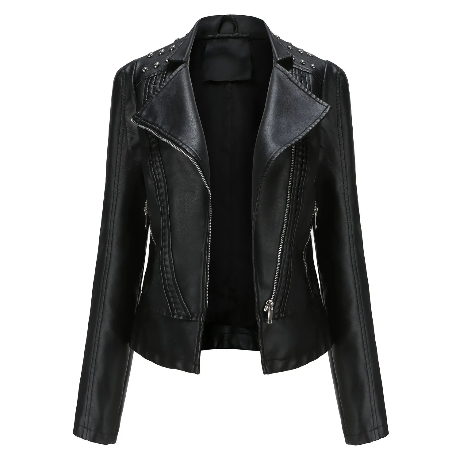 Rivet Leather Jacket