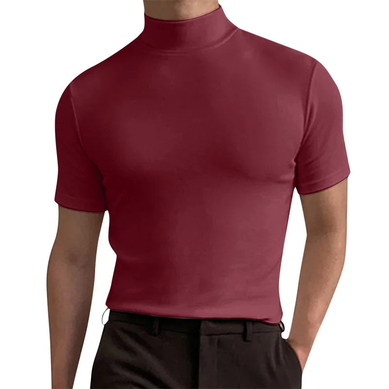 Short-Sleeve Turtleneck Shirt