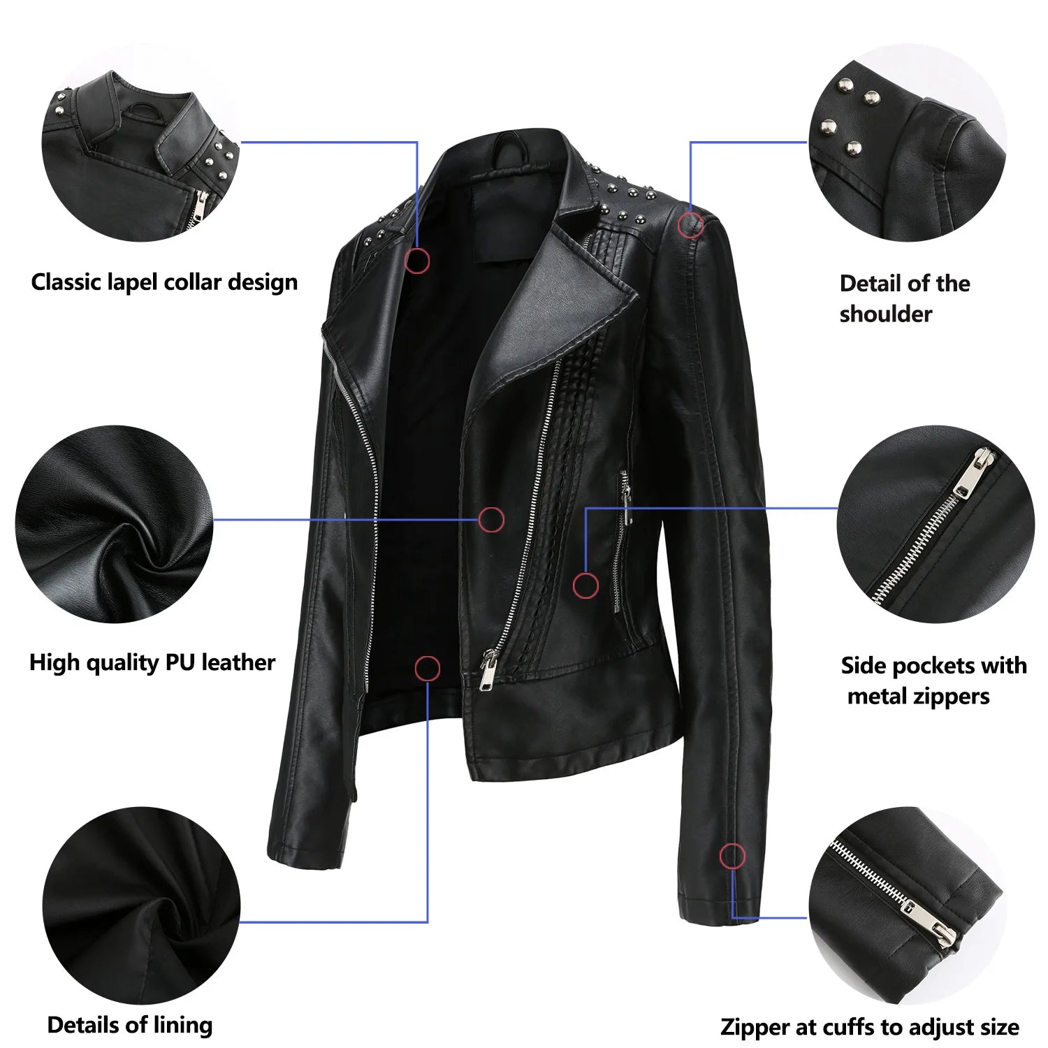 Rivet Leather Jacket