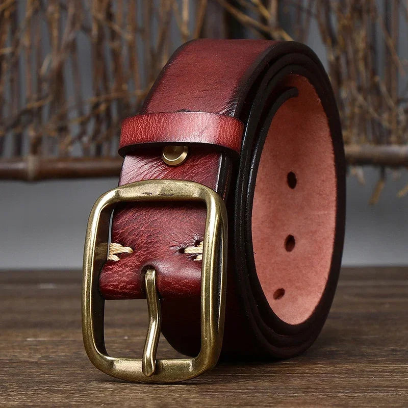 Copper Leather Belt