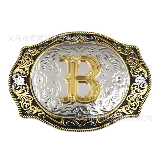 Letter Pattern Belt Buckle