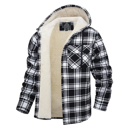 Flannel Hooded Jacket